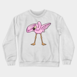 Flamingo at Hip Hop Dance Dab Crewneck Sweatshirt